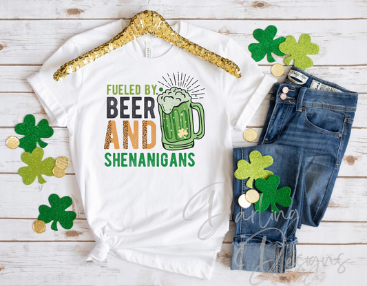 Fueled by Beer and Shenanigans Sublimation T-Shirt