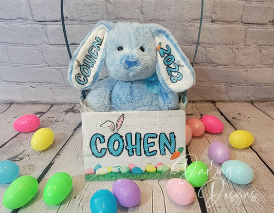 Personalized Easter Bunny and Puzzle